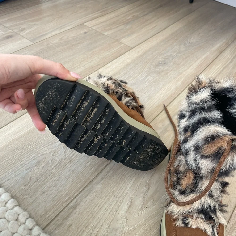 Cougar Cheetah Fur Boots